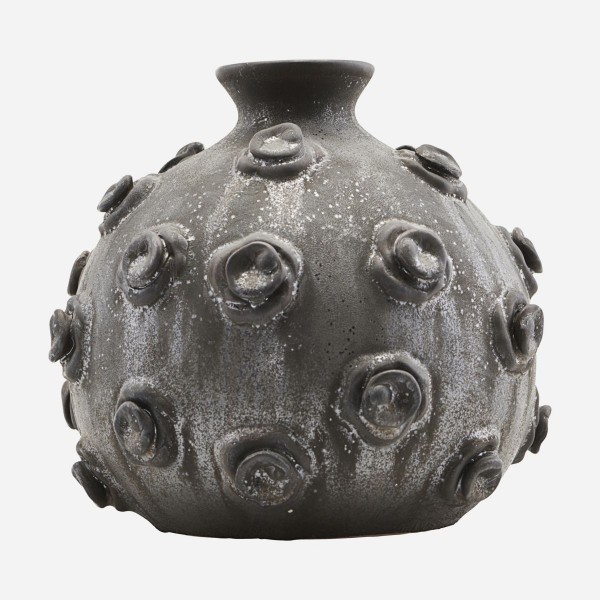 Vase, Marv, Gesprenkelt schwarz