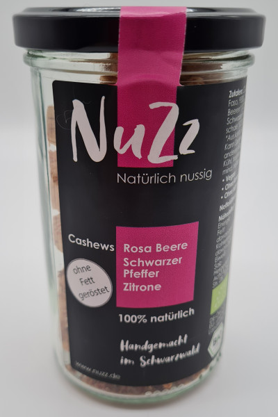 Bio Cashews Rosa Beere Schwarzer Pfeffer Zitrone